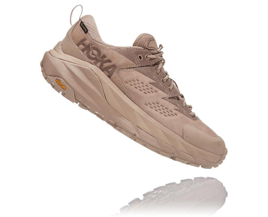 Zapatillas Trail Hoka One One Mujer - Kaha Bajas Gore-Tex - Beige - GHU637514